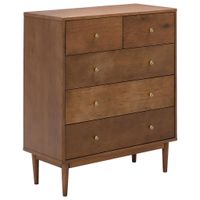 MID.YOU ŠIROKÁ KOMODA, dub, zlatá, farba vlašského orecha, 85/99/40 cm