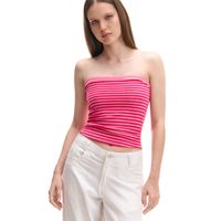 Cropp - Črtast top - pastelno roza