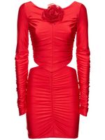 Shiny Stretch Jersey Mini Dress