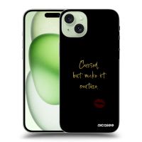 Silikónový čierny obal pre Apple iPhone 15 Plus - Cursed