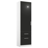 Rauch Möbel SKRIŇA S OTOČNÝMI DVERAMI, sivá, biela, 47/197/54 cm
