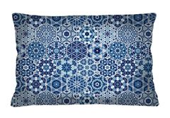 Bertoni Home Unisex's Rectangular Pillow Malaga Navy Blue