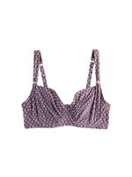 Next Bikini gornji dio  svijetloplava / smeđa / čokolada / bijela