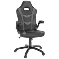 MID.YOU HERNÍ ŽIDLE, vzhled kůže, šedá, černá