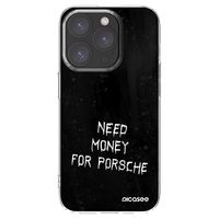 Silikónový prehľadný obal pre Apple iPhone 15 Pro - Black Fuel