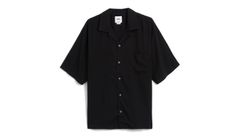 Vans LX Premium Camp Collar Woven Short Shirt Pánske - Tričká Vans - Čierna - VN000GVXBLK-L - Size: L
