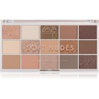 MUA Makeup Academy Professional 15 Shade Palette Lidschattenpalette Farbton Soft Nudes 12 g