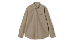 Carhartt WIP L/S Module Script Shirt Leather/Black rigid Pánske - Košeľa Carhartt WIP - Svetlohnedá - I033768_0DK_01-XL - Size: XL
