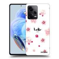Silikónový čierny obal pre Xiaomi Redmi Note 12 Pro 5G - Hello there