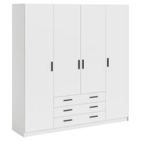 MID.YOU ŠATNÍ SKŘÍŇ, bílá, 195,5/200,4/49,6 cm