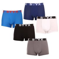 5PACK pánské boxerky Styx sportovní guma vícebarevné (5G0908137) M