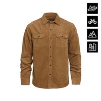 HORSEFEATHERS Vodoodpudivá technická košeľa Dough - camel corduroy BROWN velikost XL