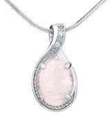 Silvego Stříbrný přívěsek s přírodním růženínem JST14810RU