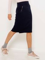 Dark Blue Striped Sheath Skirt CAMAIEU - Women