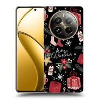 Silikónový čierny obal pre Realme 12 Pro 5G - Christmas