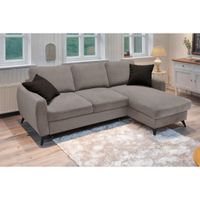 Livetastic ROZKLADACIA ROHOVÁ SEDAČKA, kov, textil, kompozitné drevo, taupe