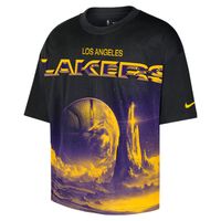 Nike NBA Los Angeles Lakers Courtside Boxy Tee Black - Pánske - Tričko Nike - Čierne - HV6798-010 - Veľkosť: L
