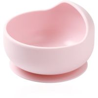 BabyOno Siilicone Plate 6m+ silikonová miska s přísavkou Pink 1 ks