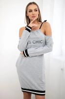 Tres Chic dress gray