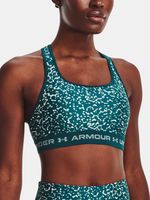 Under Armour Crossback Mid Print Sport Sutien Albastru