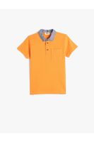 Koton Polo-Neck T-Shirt Short Sleeved One Pocket Detailed Cotton.