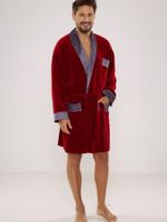 Men's bathrobe De Lafense 772 Bonjour short M-2XL burgundy 069