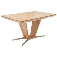 Ambiente JEDÁLENSKÝ STÔL, divoký dub, prírodná farba, farba duba, niklová, 140/90/76 cm