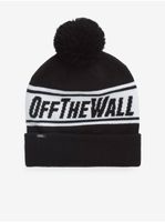 White and Black Men's Patterned Winter Cap with Pompom VANS - Men