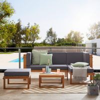 Ambia Garden TERASOVÁ SEDACIA SÚPRAVA 4-dielne, drevo, textil