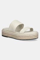 Calvin Klein slapi de piele FLATFORM WEDGE SLIDE - HE