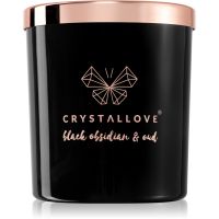 Crystallove Crystalized Scented Candle Black Obsidian & Oud ароматна свещ 220 гр.