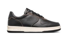 Clae Malone Black Leather Raw Edge Muškarci - Tenisice Clae - Crna - CL24AMA03-BRE-8 - Size: 8