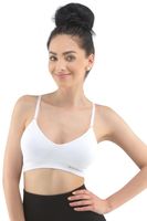 Sportovní bezešvá podprsenka Gina 07020P - bambus Bílá L/XL