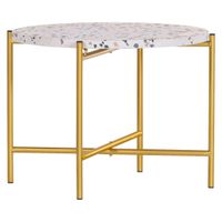 Boxxx PRÍRUČNÝ STOLÍK, čierna, biela, zlatá