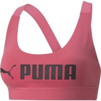 Puma MID IMPACT PUMA FIT BRA Дамско спортно бюстие, розово, размер