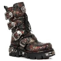 Lederschuhe Unisex - VINTAGE-2 FLOWER ROJO - NEW ROCK - M.391-S26 41