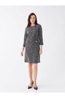 LC Waikiki Crew Neck Patterned A-Line Women's Dress