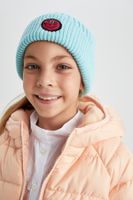 DEFACTO Girls' Woven Labeled Knitwear Beanie