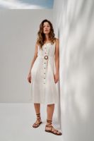 Dámské letní šaty s knoflíky MOODO - bílá