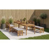 Ambia Garden SÚPRAVA ZÁHRADNÉHO NÁBYTKU 6-dielne, drevo