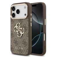 GUESS 4G METAL Zaščitni ovitek za Apple iPhone 17 Pro BROWN