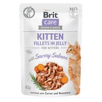 Kapsička Brit Care Cat Kitten Fillets in Jelly with Savory Salmon 85g