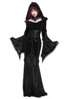 Damenkleid DEVIL FASHION - Gothic Fishtail - Dark Red M