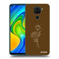ULTIMATE CASE pro Xiaomi Redmi Note 9 - Brown flowers