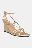 Kožené sandále Tommy Hilfiger METAL LEATHER KNOTS WEDGE SANDAL