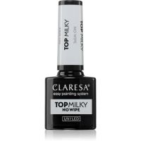 Claresa UV/LED Top Milky No Wipe gel nadlak za nohte 5 g