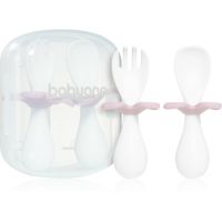 BabyOno Be Active Ergonomic Utensils for Children столові прибори Pink 12 m+ 2 кс