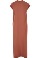 Women's terracotta dress with long shoulders