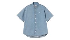Carhartt WIP S/S Lucas Shirt Pánske - Košeľa Carhartt WIP - Modrá - I034575_01_35-L - Size: L