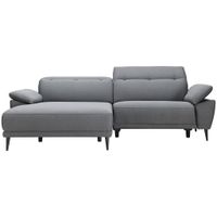 MID.YOU ROHOVÁ SEDACIA SÚPRAVA, textil, svetlosivá